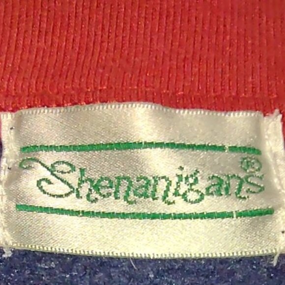 SHENANIGANS VINTAGE BLUE BUTTONED SWEATSHIRT CARDIGAN EMBROIDERY CARDINALS SMALL - Picture 8 of 11